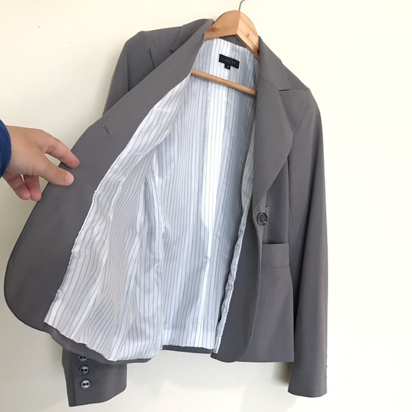 Tobias Single Button Blazer | Grey Office Career Wear Blazer - Picture 5 of 12